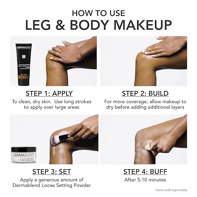 Dermablend Leg and Body Makeup Foundation with SPF 25, 20N Light Natural, 3.4 Fl. Oz.