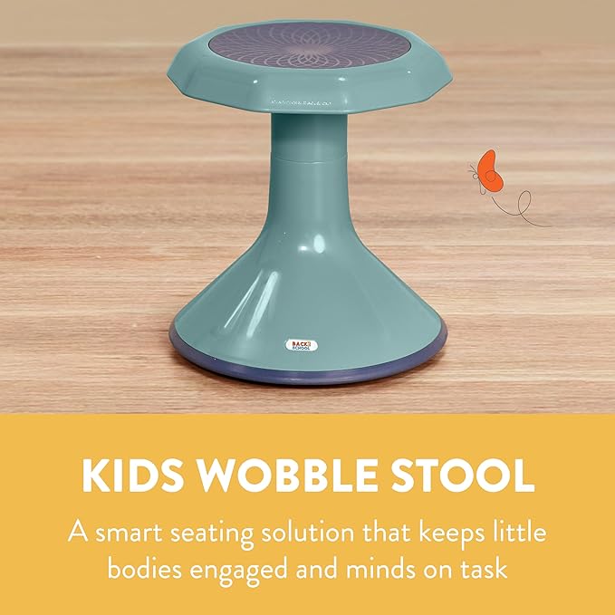 Back2School Express Wobble Stool, 15", Flexible Seating, Seafoam
