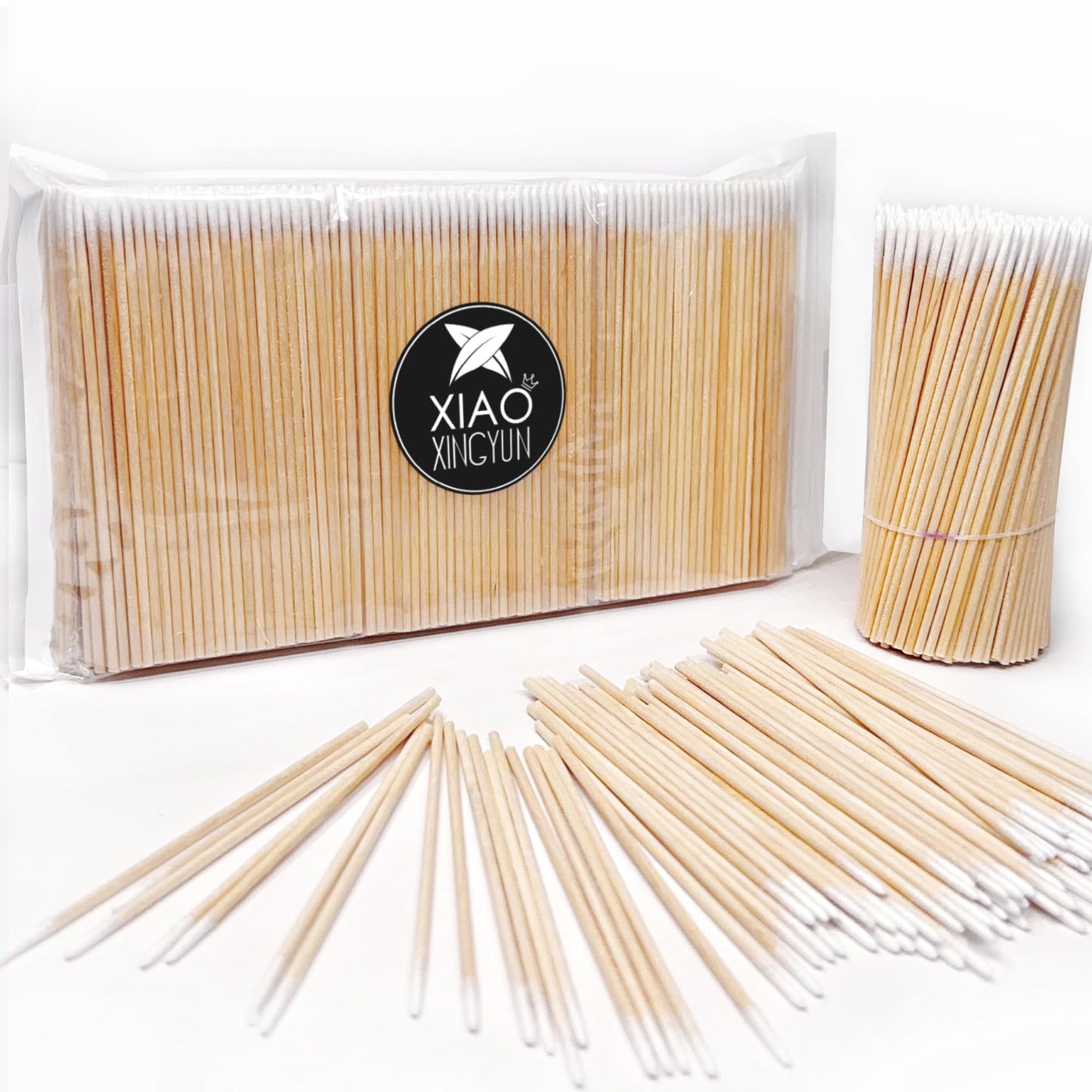 600PCS Pointed Cotton Swabs - Precision Tip Cotton Swabs - 4 Inch Microblading Cotton Swabs - Microblading Cotton Buds for Eyebr