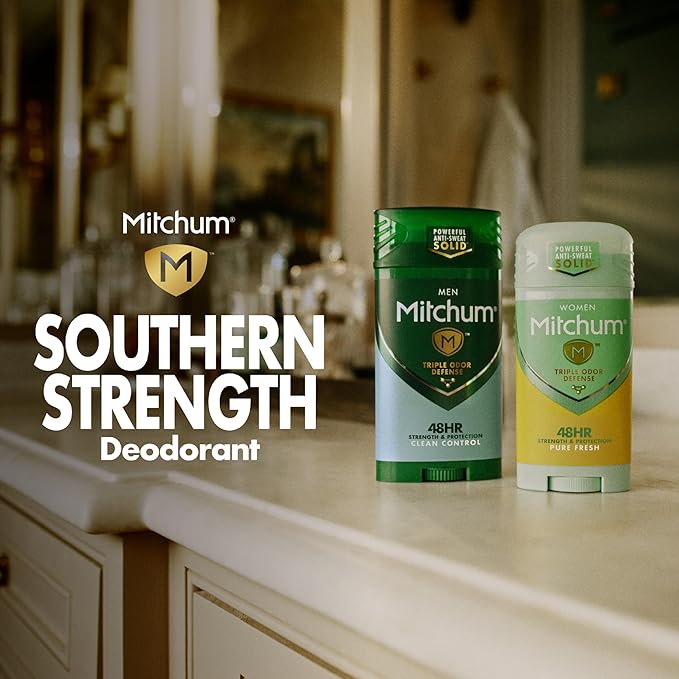 Mitchum Women’s Antiperspirant Deodorant Gel Stick, Powder Fresh Scent, 48HR Sweat & Odor Protection, Triple Odor Defense, Alcohol-Free, 3.4 oz