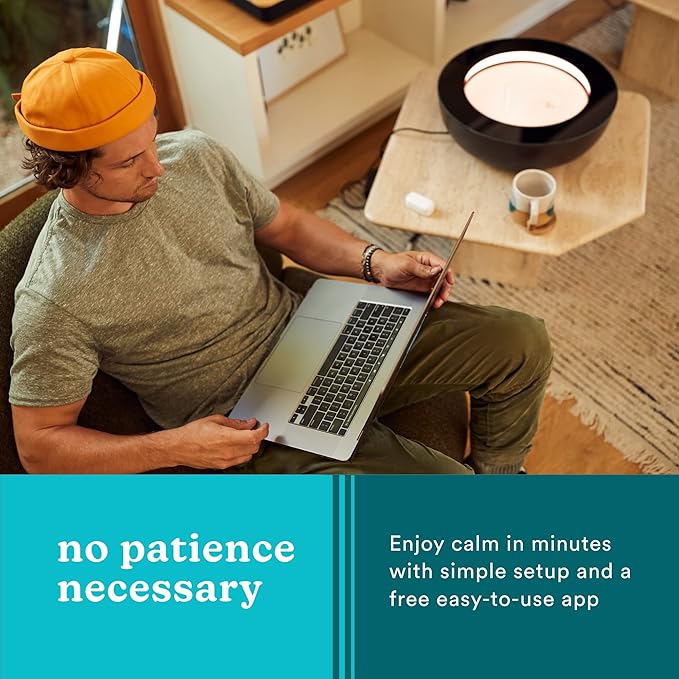 Homedics Drift Sandscape, Perpetual Motion Machine, Zen Garden, Meditation Accessories, Decorative Sandscape, Bluetooth, iOS, Android 16 Inch (Medium), Cream