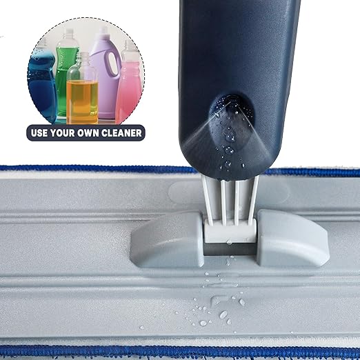 24" Dry mops for Floor Cleaning, Microfiber mop Spray System, Commercial Heavy-Duty Wet mops with 28oz Big Tank, 2 Washable Pads, Restaurant, Lobby, Pool, Factory, Office, Warehouse, Concert, Library