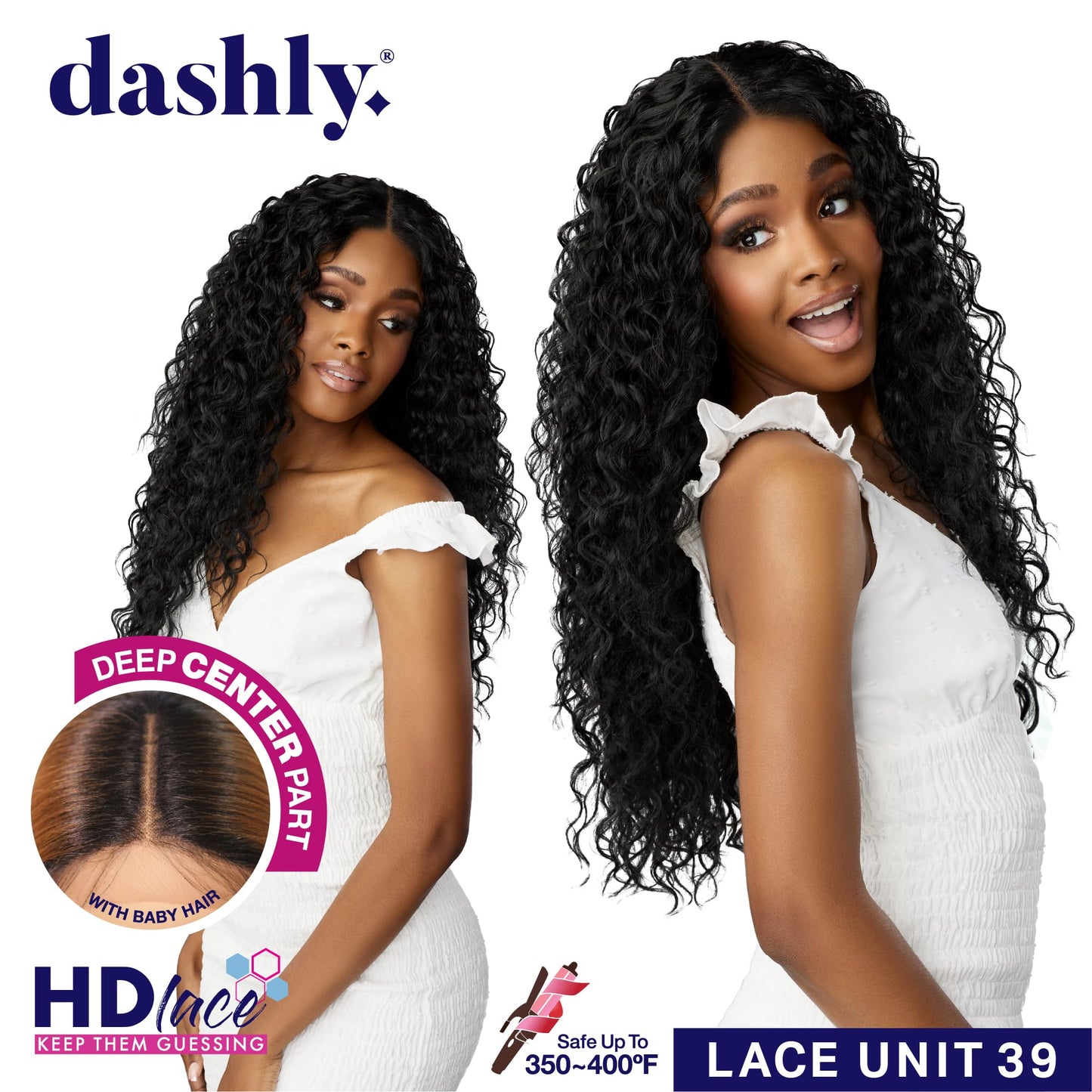 Sensationnel Synthetic Hair Dashly Hd Lace Front Wig - Lace Unit 39 (BALAYAGE LATTE)