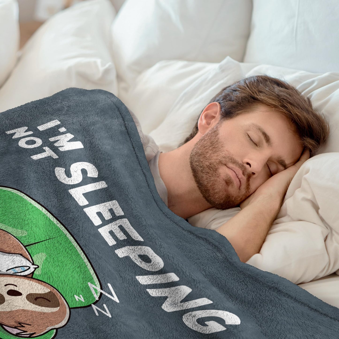 Funny Birthday Gifts for Men Dad Grandpa Husband, I'm Not Sleeping Blanket, Dad Birthday Gift Ideas, Funny Blanket Gift for Boyfriend Brother Uncle, 60" x 50"