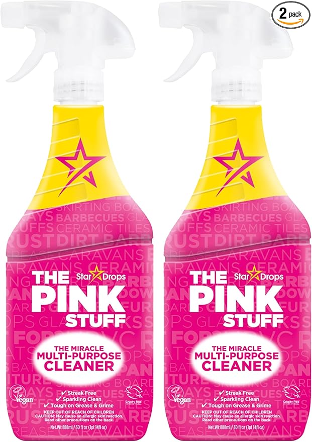 The Pink Stuff Miracle Multi-Purpose Cleaner Spray, 30 fl oz – Now 20% More! Powerful All-Purpose Cleaning Solution for Kitchens, Bathrooms, Floors & More – Cuts Through Grease & Grime with Ease
