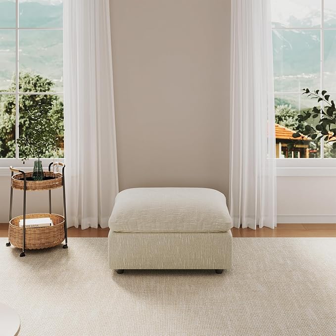 Modular Sectional Sofa Cloud Couch for Living Room, Modern Minimalist Comfy Deep Sofa Couches, Upholstered Couch with Removable & Washable Cushion Covers, Wide Armrest, Filled with Down and Cotton