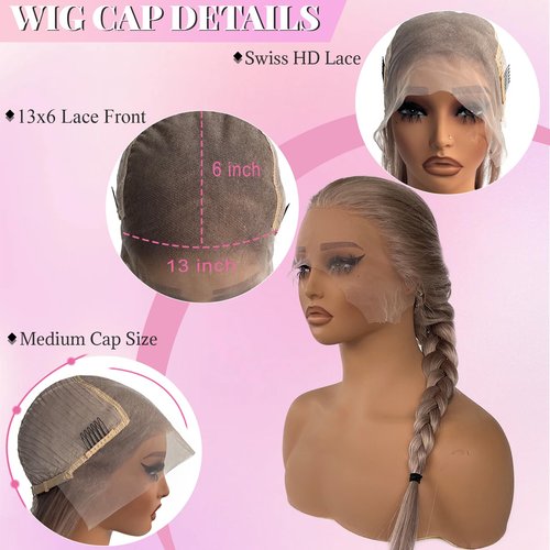 Valiilo Ash Blonde Wig Human Hair 13x6 Lace Front Wig Pre Plucked 18 Inch Glueless Wig Colored Human Hair for Women