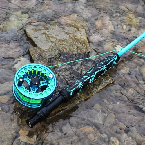 Sougayilang Standard Fly Fishing Combo Starter Kit, 5/6 Weight 9' Fly Rod with SuperPolymer Handle, Accessories, Carrying Case, Fly Box Case & Fishing Flies- Blue