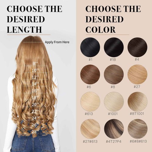 Tape in Hair Extensions ，Real Human Hair Extension,Bleach and Caramel Blonde Human Hair 22 inch 20pcs 50g,Thick Ends Straight Seamless, Invisible Tape in Hair Extensions Human Hair