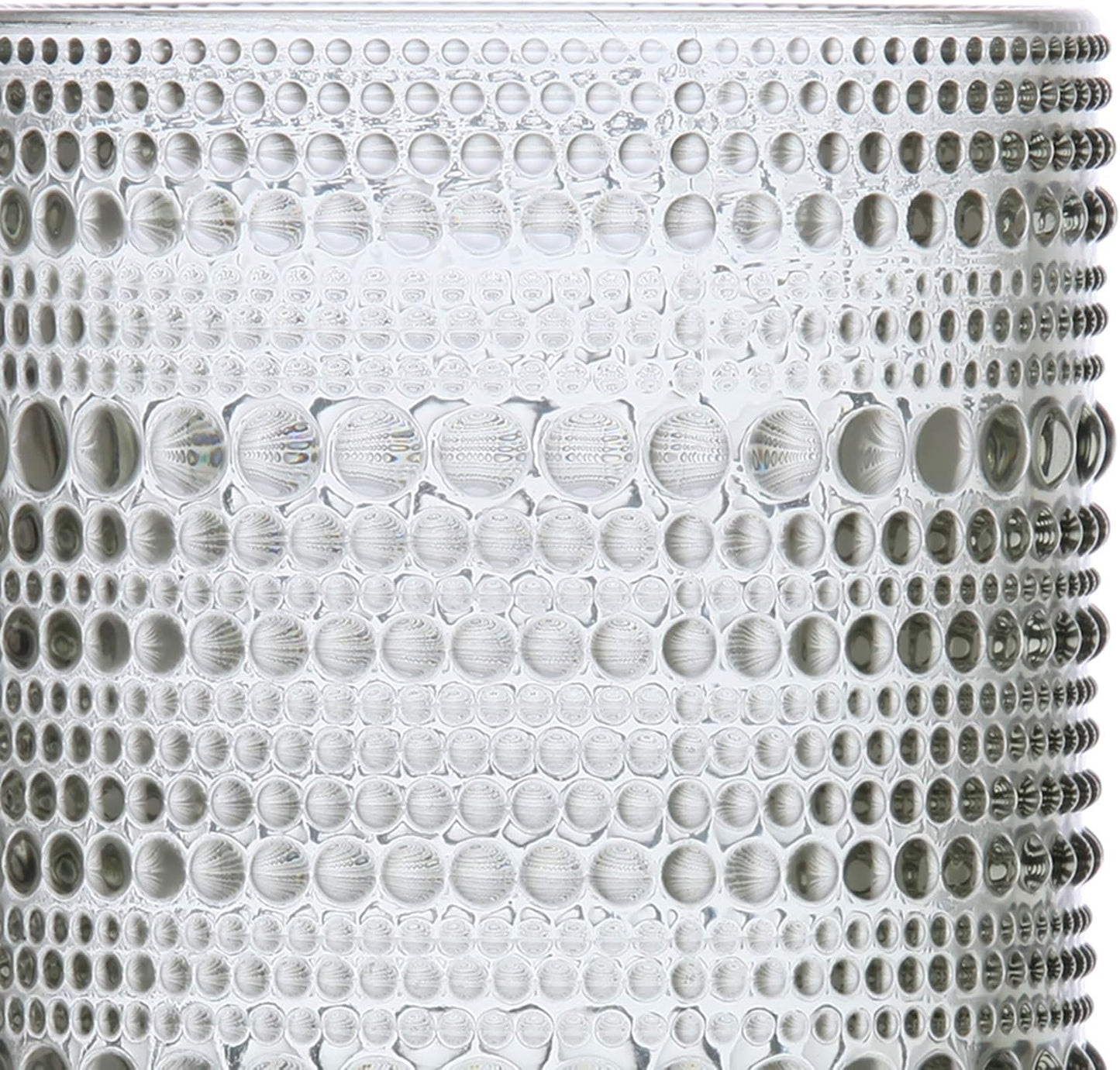 Fortessa Jupiter Beaded Hobnail Glass, 10 Ounce Double Old Fashioned (Set of 4), Smoke Gray