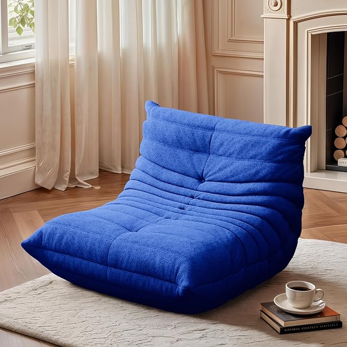 Bean Bag Chair for Adults, Fireside Togo Chair, BeanBag Chairs for Teens with High-Resilience Memory Foam, Non-Slip Base Compression Floor Lounge Sofa for Living Room, Bedroom