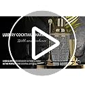 FayuuGem Gold Cocktail Shaker Set - 13oz Glass Mixing Kit with Secure Seal Lid & 4 Bar Tools, Home Bartender Essentials fo...