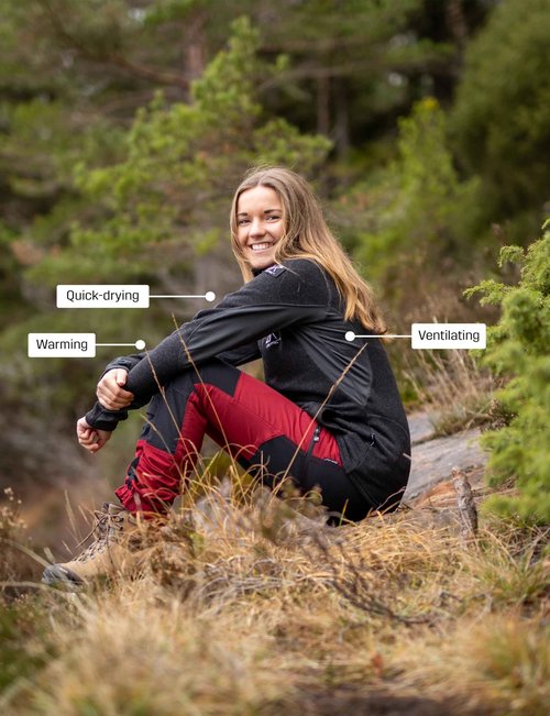 RevolutionRace Women's Fusion Fleece, Fleece Jacket Perfect for Hiking and other Outdoor Adventures, Jet Black, S