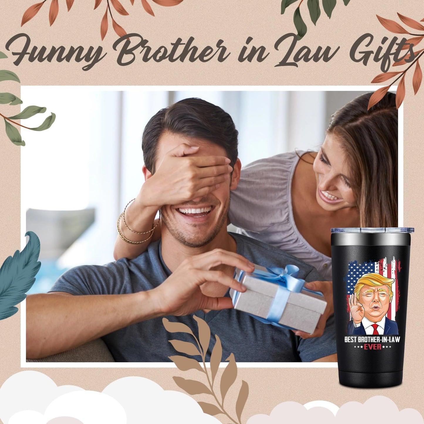 Grifarny Brother in Law Gifts - Christmas, Fathers Day, Birthday Gifts for Brother in Law - You Are a Really Really Great Best BrotherinLaw Tumbler Cup 20oz