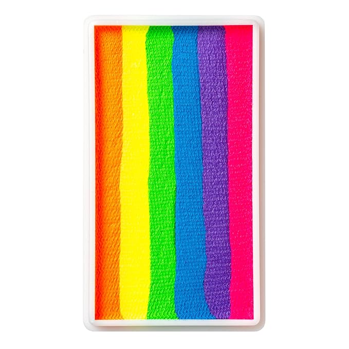 TAG Face and Body Paint - 1 Stroke Split Cake 30g - Neon Rainbow