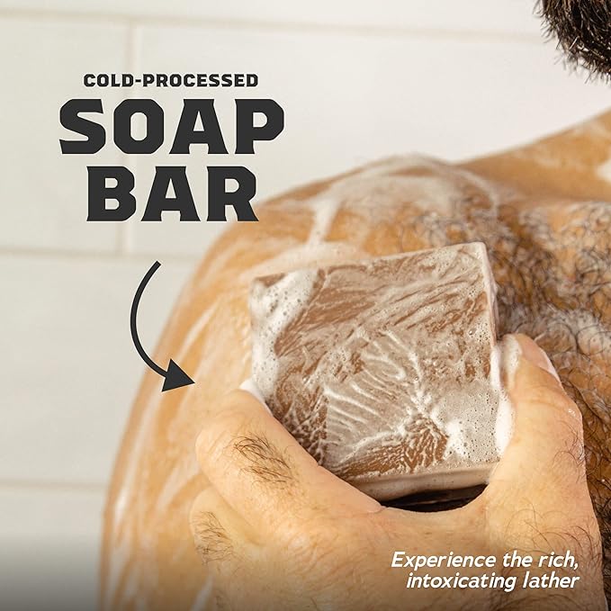 Dr. Squatch Natural Men’s Bar Soap - Cold Process Body Soap Bar with Natural Oils - Gifts for Men - Spearmint Basil, Pine Tar, Birchwood Breeze, Wood Barrel Bourbon & more (5 oz, 5-Pack)