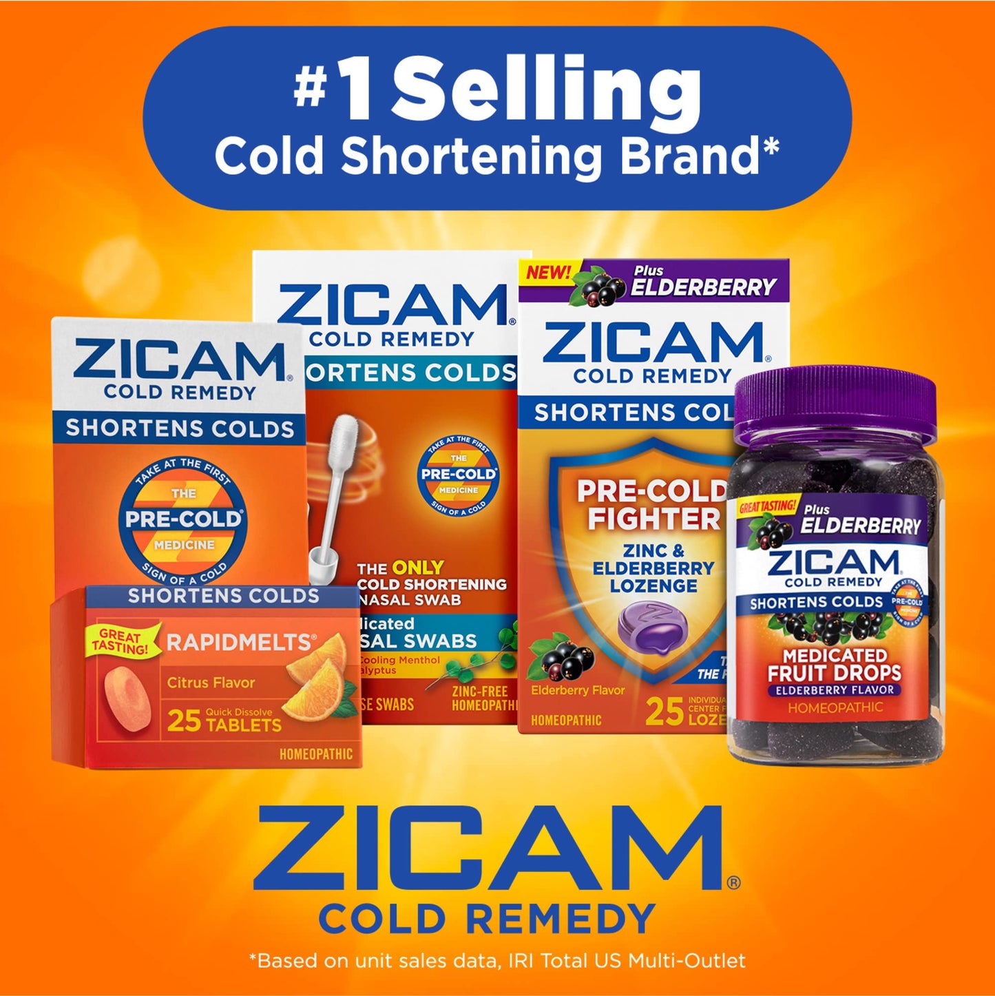 Zicam Cold Remedy Zinc Rapidmelts | Orange Cream Flavor | Shortens Cold Duration | Sugar-Free | Homeopathic