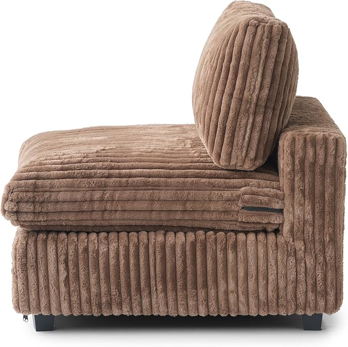 WJShome Cloud Modular Sectional Sofa, Plush Sofas for Living Room,39.37inch Middle Seater,Brown