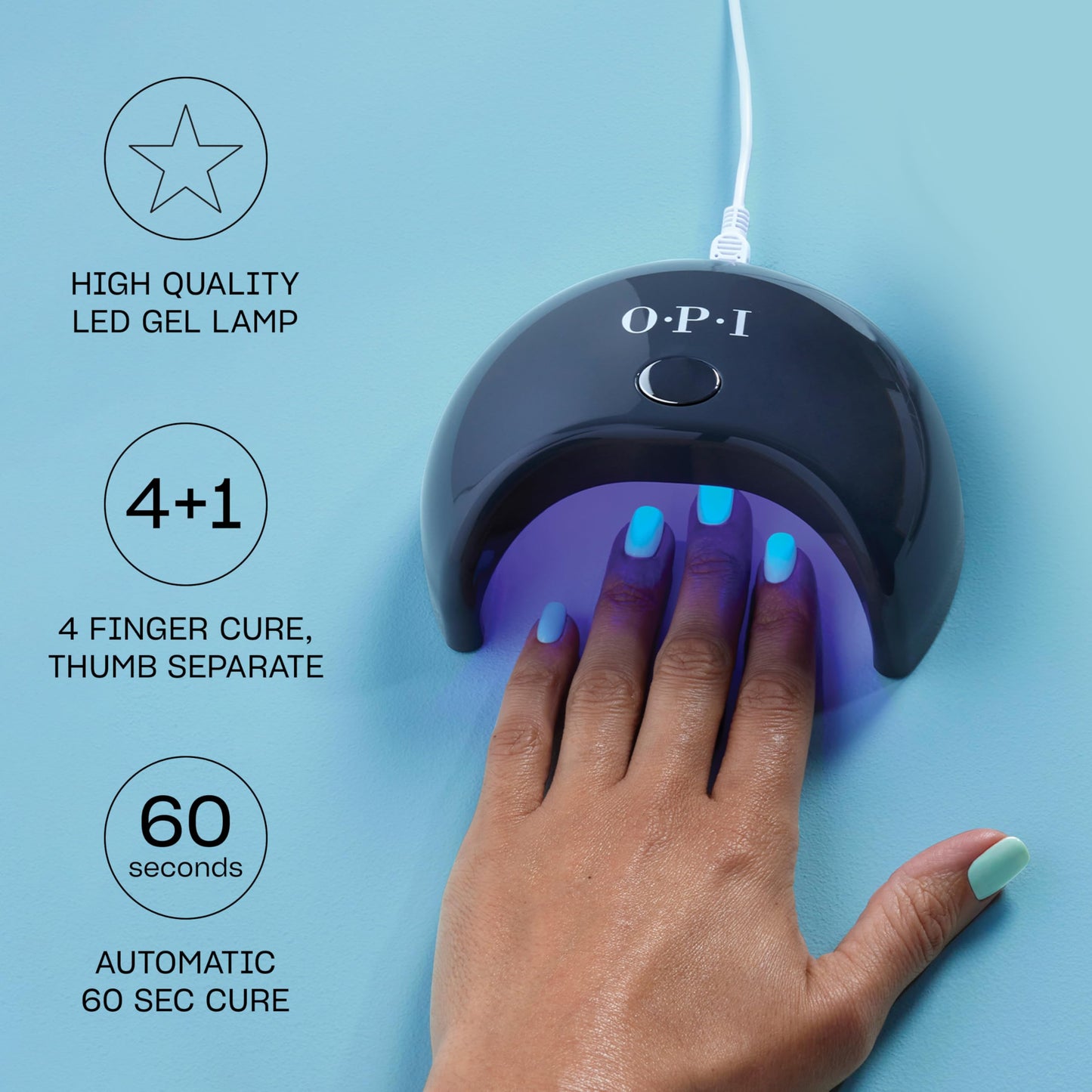 OPI GELement Starter Essentials Kit | Includes Base Coat, Top Coat, LED Curing Lamp, & Prep Supplies | DIY Professional Salon Qu