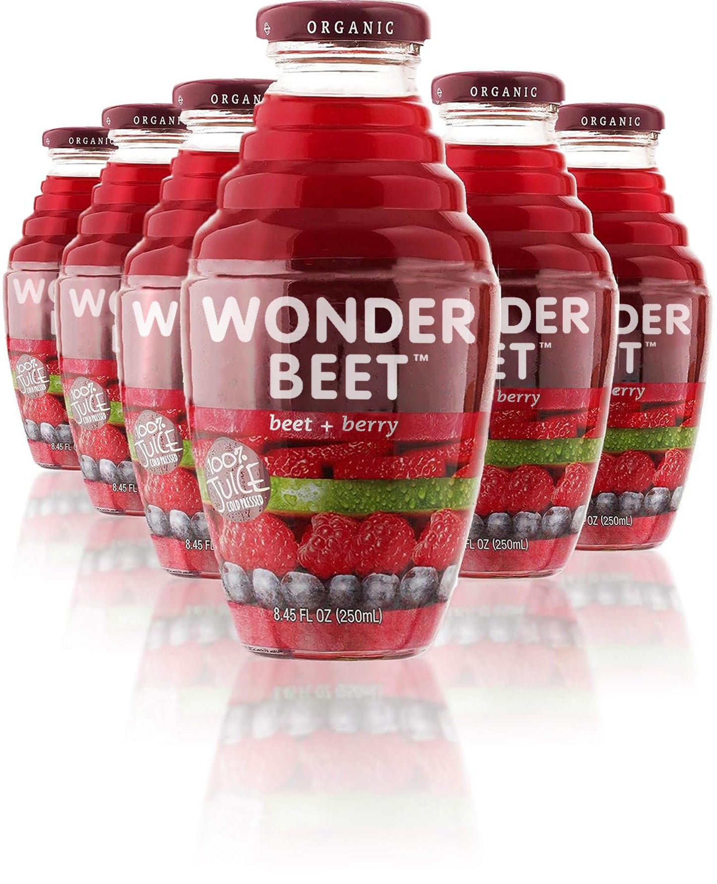 Beetology Organic Beet & Berry Juice, 8.45oz (6 Pack) | 100% Cold Pressed | Heart Healthy | Nutrient Packed Vegetable Juice | Vibrant Flavor