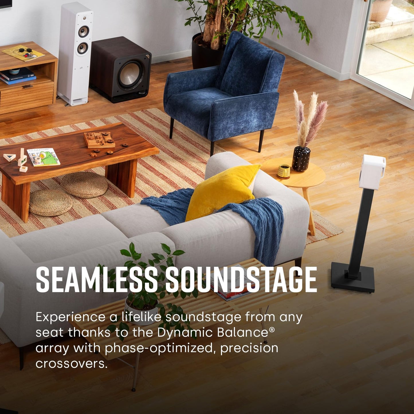 Polk Signature Elite ES10 Surround Sound Speakers - Hi-Res Audio Certified, Dolby Atmos & DTS:X Compatible, 1" Tweeter & 4" Woofer, Power Port Technology for Bass (Pair, Contemporary Walnut)