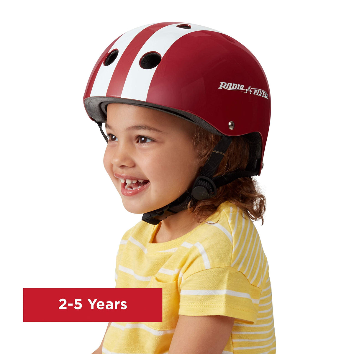Radio Flyer Helmet, Toddler & Kids Bike Helmet for Ages 2-5, Red