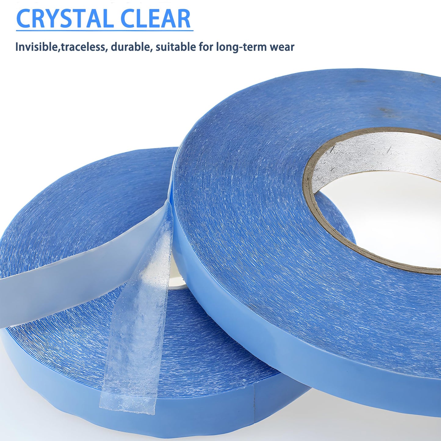 Kneysan Medical Grade Wig Tape - 3/4''x12Yards Double Sided Adhesive, 4-Week Hold for Lace Front Wigs/Toupees, Hypoallergenic &