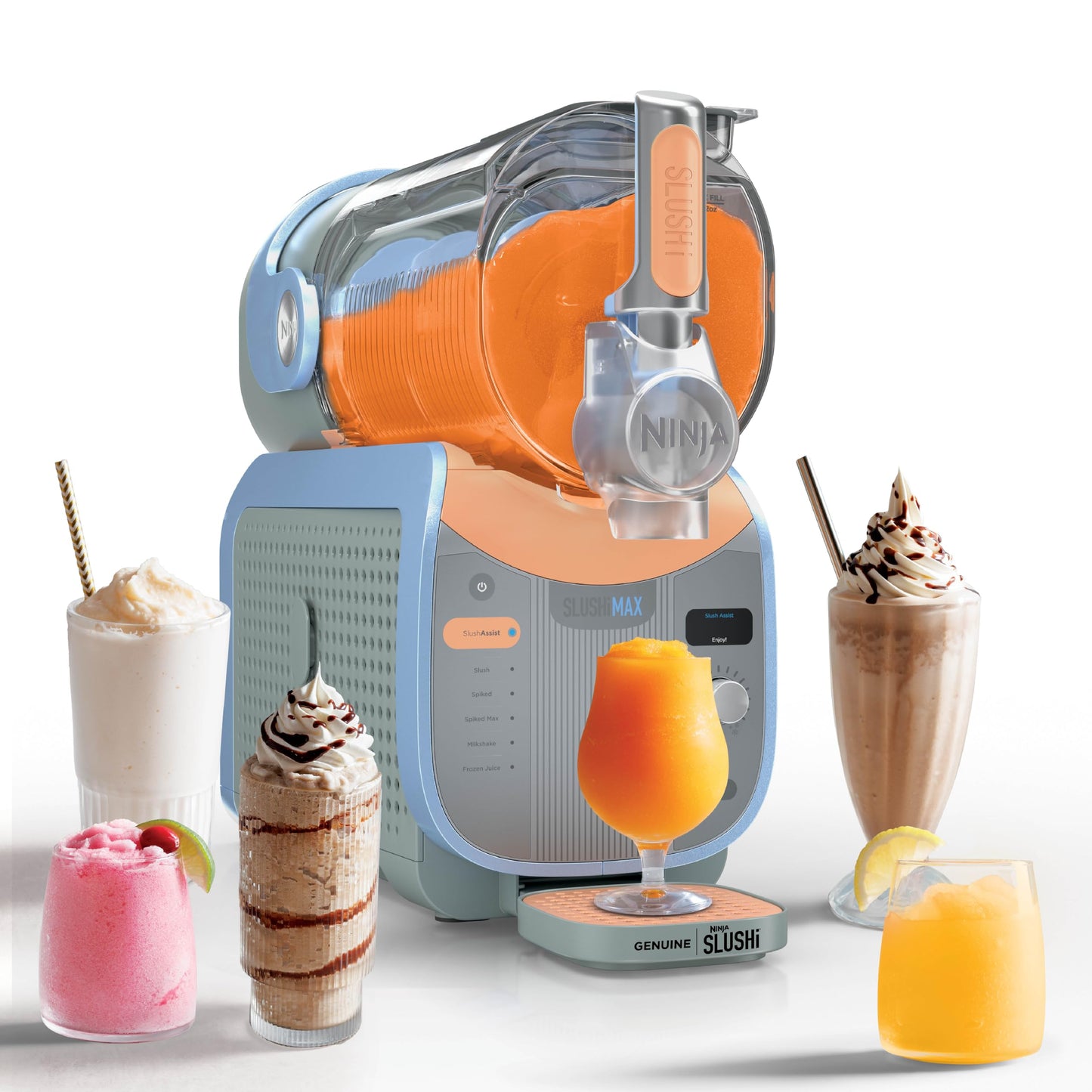 Ninja SLUSHi Max XXL Smart Frozen Drink Maker | Top Performance & Smart Technology, Party-Size 150oz Capacity, No Ice Needed, 6 Programs, Ideal Temp & Texture up to 12 hours | Blue FS605SG