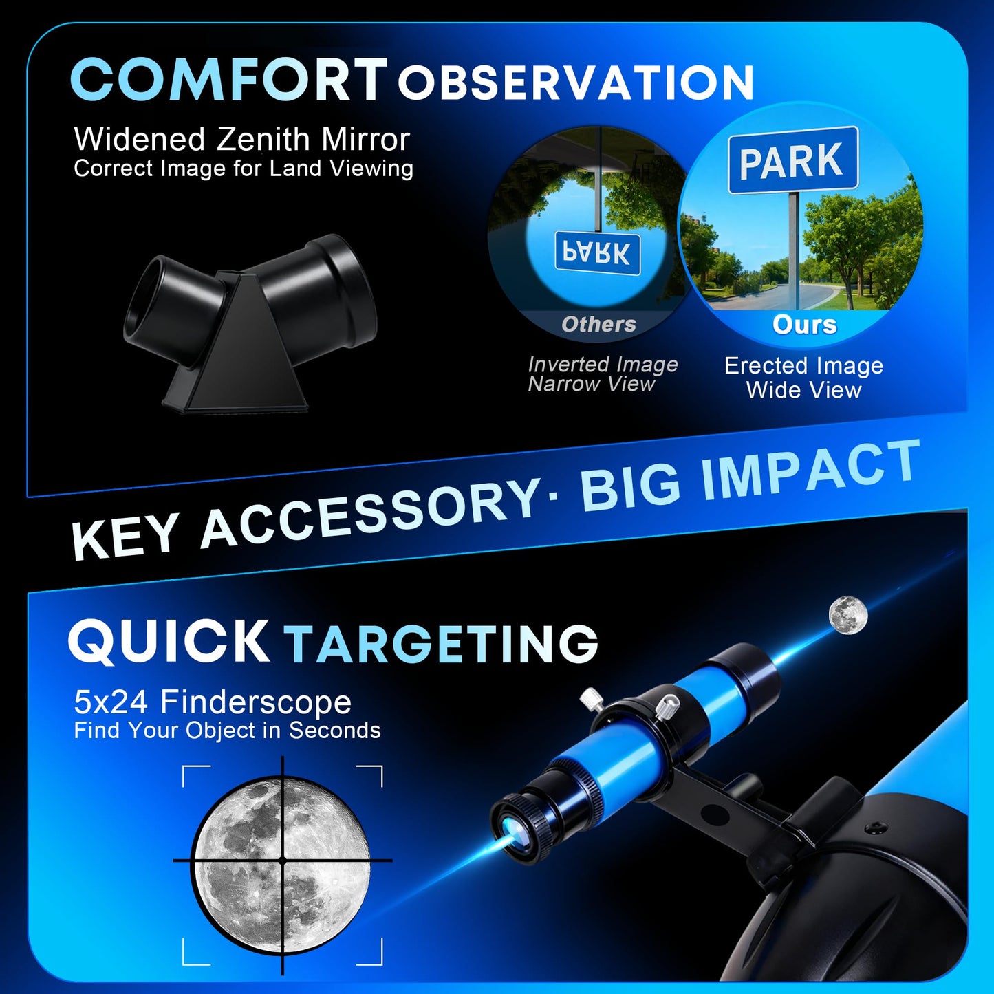 Hawkko Telescope for Adults & Kids, 80mm Aperture 600mm High Powered Telescope for Astronomy Beginners - Refractor Telescopes with AZ Tripod, Phone Adapter and Portable Bag for Moon Observation