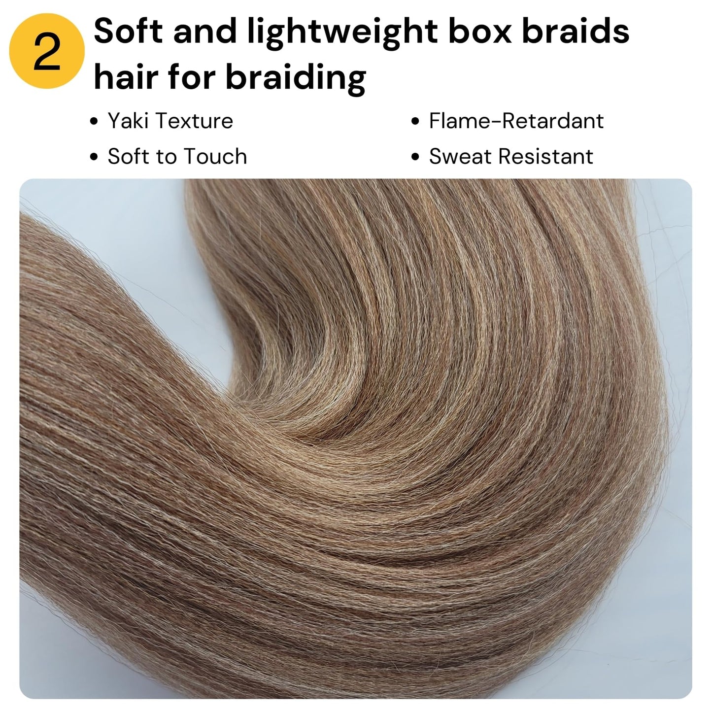 Dark Ash Brown Braiding Hair Pre stretched Box Braiding Hair Extensions for Knotless Braids Mixed Feed in Braids Hair for Braidi