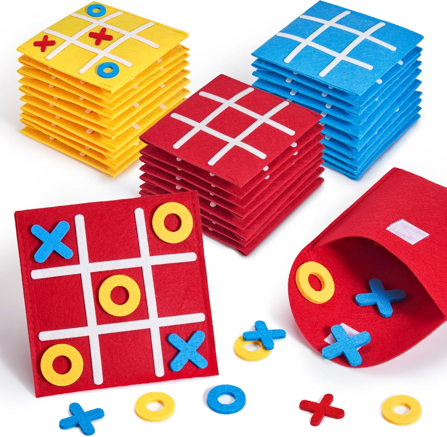 JoyCat Tic Tac Toe Strategic Board Game for Kids and Family,Birthday Party Favors,Goodie Bag Stuffers,End of Year Student Gifts with Envelope,Easy to Store(Bulk Pack of 48)