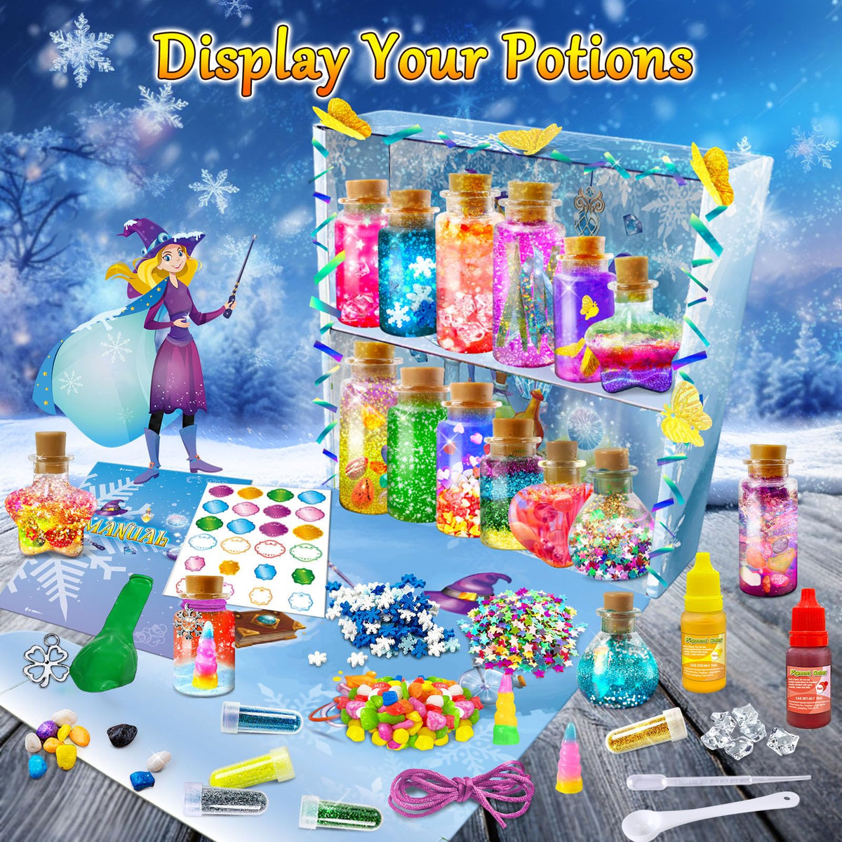 JOPSHEEN Potion Kit for Kids, 20 Bottles Potion Making DIY Craft Set, Christmas Birthday Toys Gifts for Boys Girls