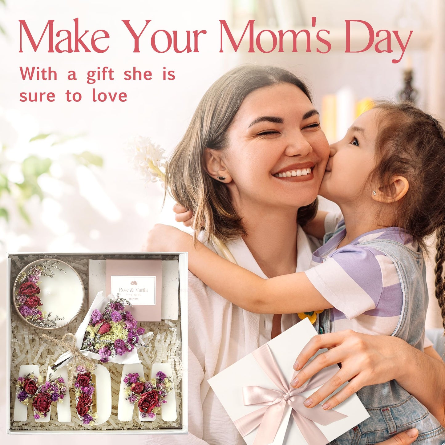 Gift Basket for Mom – Birthday, Christmas & Mothers Day Present – Mom Gift Box & Relaxing Spa Self Care Set