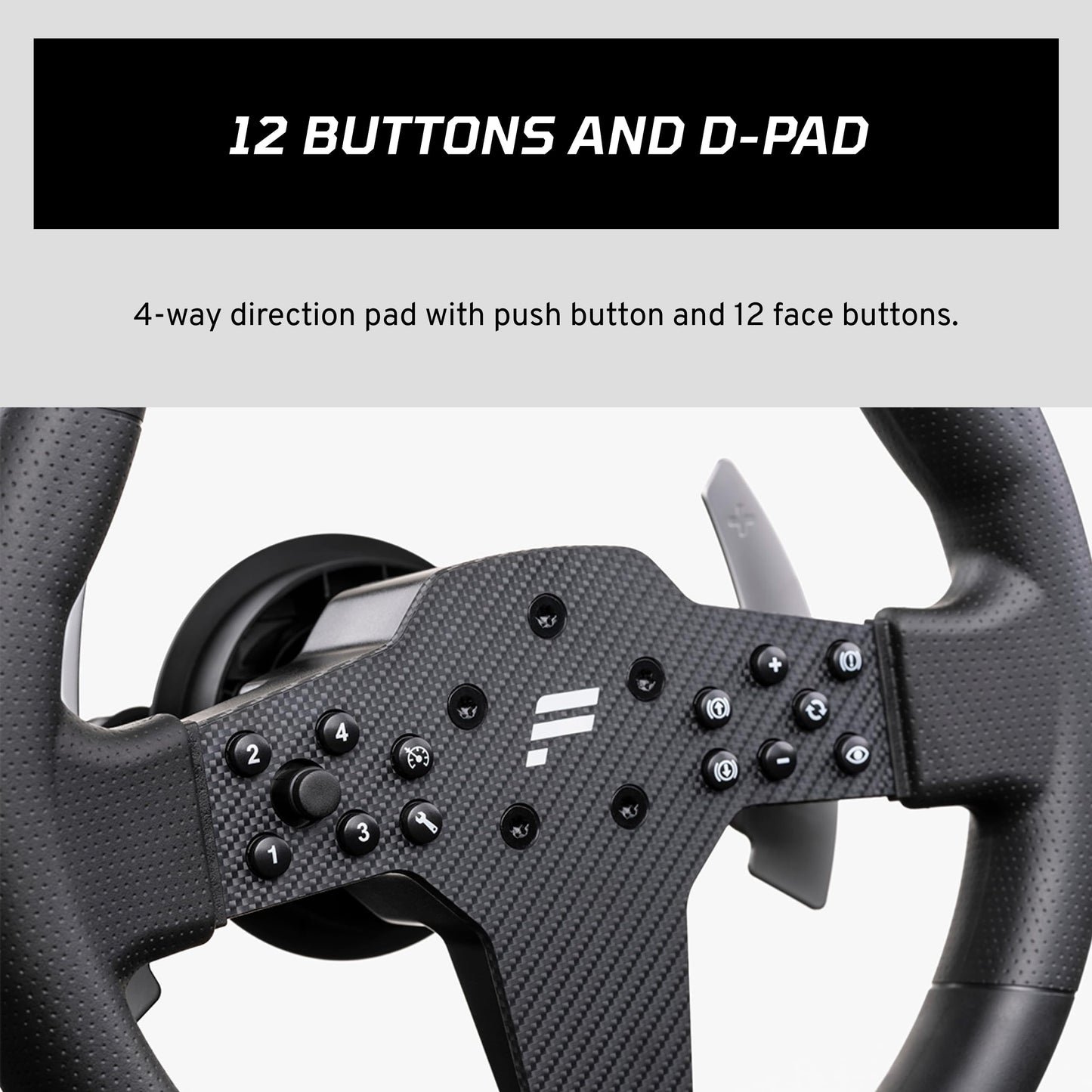 FANATEC Sim Racing CSL Steering Wheel P1 V2 (QR2 LITE) – Rubberised Grip, RevStripe, LED Display, Metal Shifter Paddles, QR2 LITE Wheel-Side Preinstalled – PC