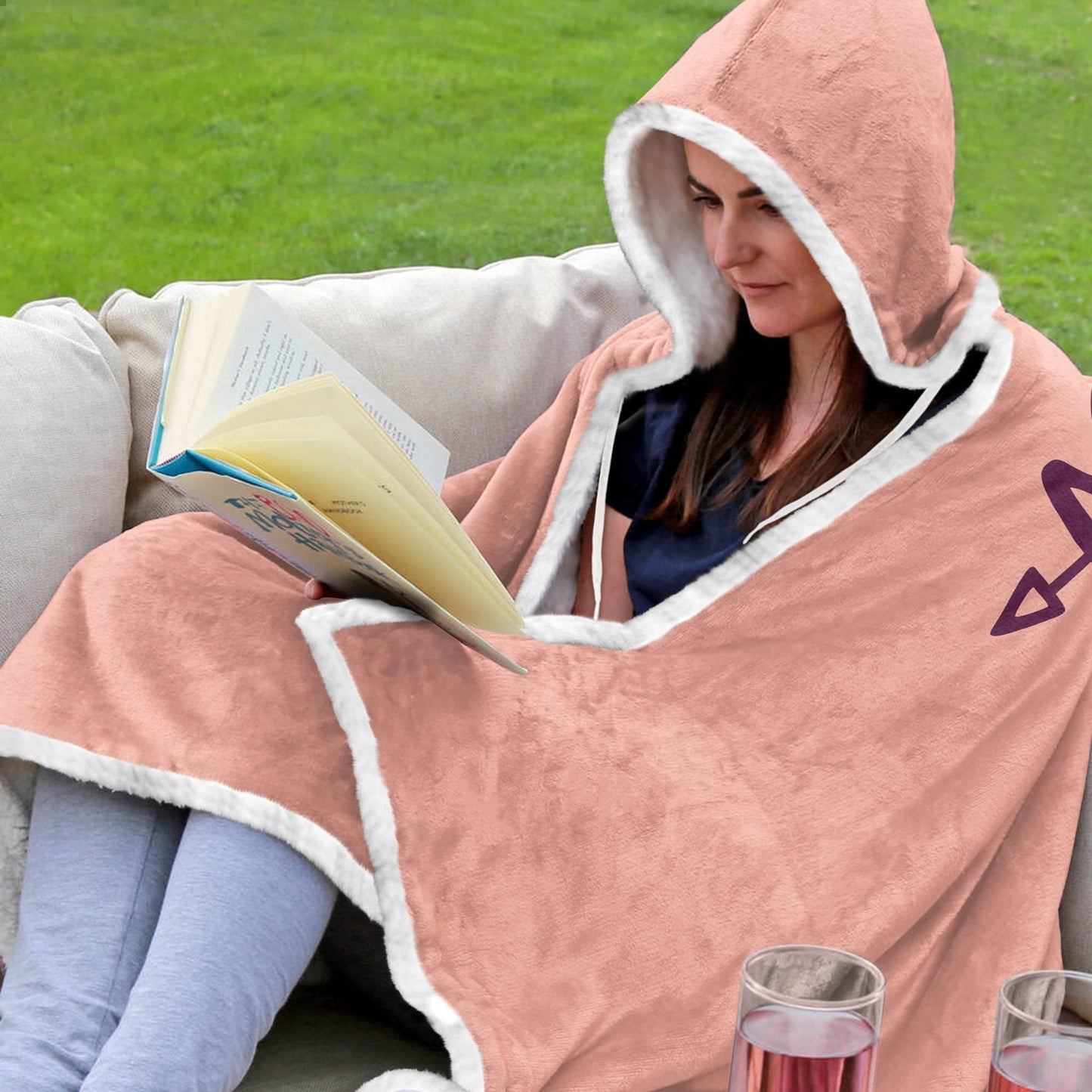 Vprintes Mama Pink Wearable Blanket Hoodie - Birthday Gifts for Mom from Daughter Son - Wife Birthday Gifts, Gifts for Wife from Husband