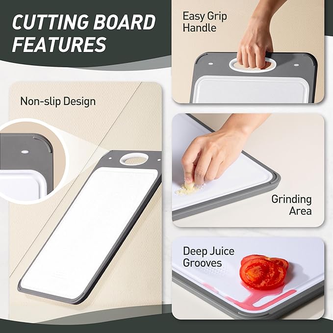 2 in 1 Stainless Steel Cutting Board with Handle 2 Packs Father Day Parents Papa Stepdad Pappy Poppy Pawpaw Who Want Nothing Everything Future Groom Bride Law Christmas Xmas Happy Birthday Gifts Ideal