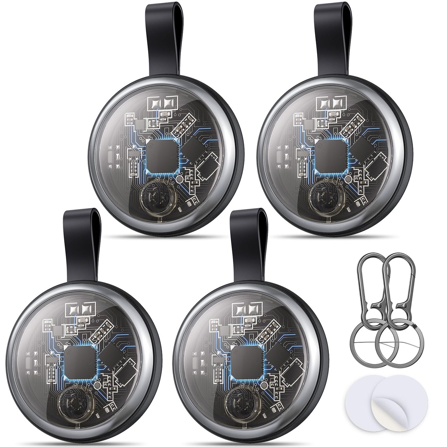 2025 New Air Tracker Tags-4 Pack Compatible with Apple Find My (iOS Only), Bluetooth Tracker Smart Tag Waterproof Key Finder Ite