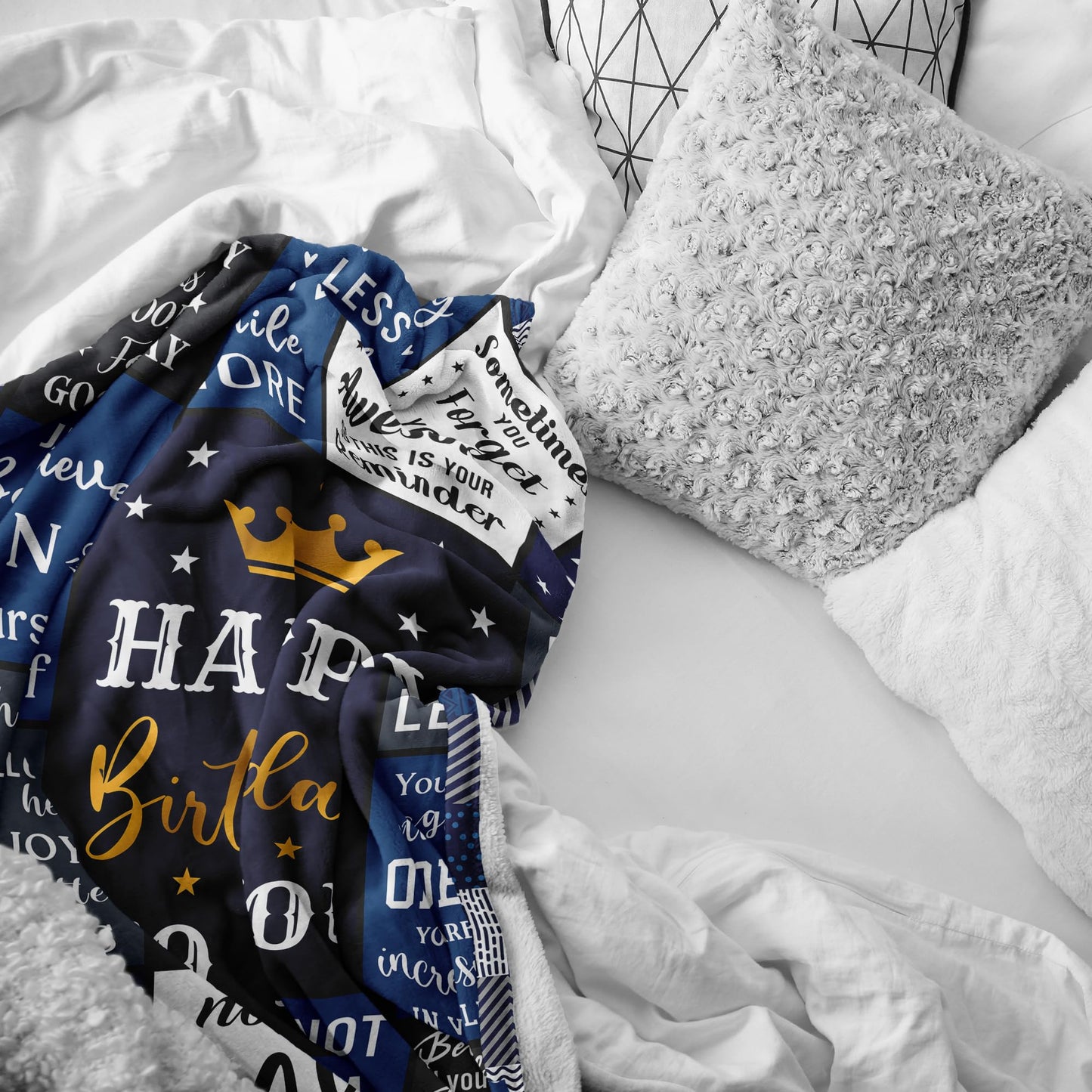 Ryubein Birthday Gifts for Men, Mens Birthday Gift Ideas, Men Gifts for Birthday, Cool Birthday Gifts for Man Him Dad Husband Boyfriend Brother Son, Happy B-Day Present for Man Blanket 50" X 60"