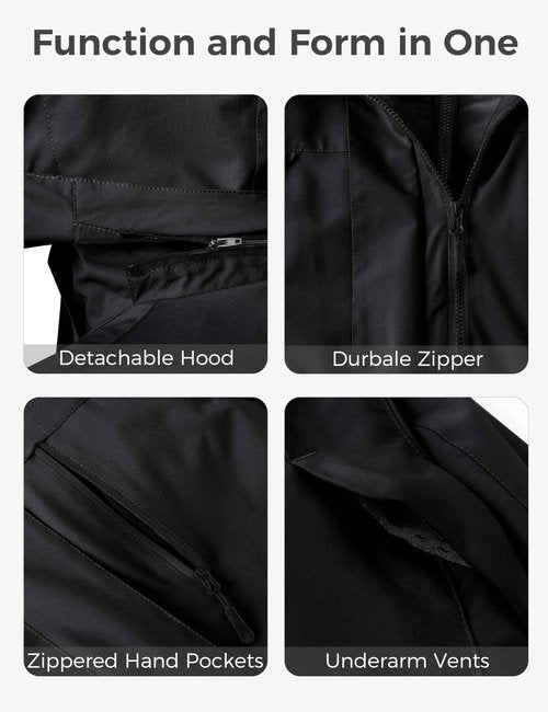 wantdo Women's 3 in 1 Ski Jacket Winter Mountain Insulated Warm Raincoat Black 4X-Large
