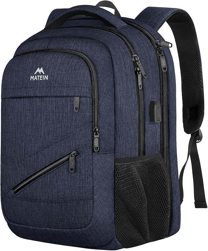 MATEIN Extra Large Laptop Backpack for Men, 50 L Travel Carry On TSA Approved Backpack with USB Port & Trolley Sleeve, Wat...