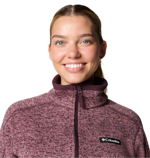 Columbia Women's Sweater Weather Full Zip II, Moonvista/Fig Heather, X-Large
