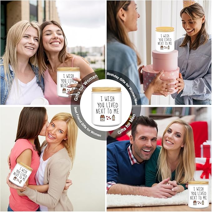 Homsolver Gifts for Women, Birthday Gifts for Women, Galentines Unique Day Friendship Gift for Woman, Best Friend, Her, BFF, Sister, Bestie, Mom - Funny Lavender Scented Candles