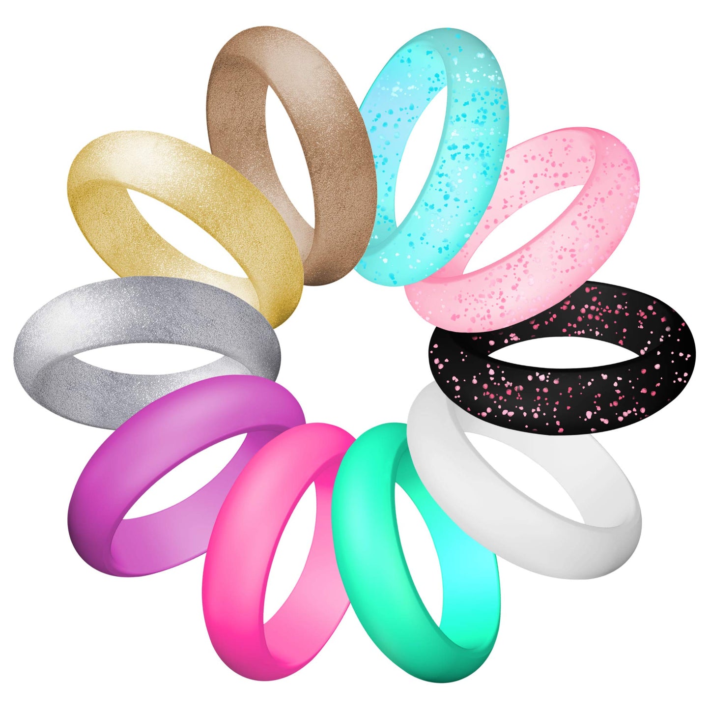 LNQ LUNIQI Silicone Wedding Ring For women, Thin and Stackable Durable Rubber Safe Band For Love, Couple, Souvenir and Outdoor A
