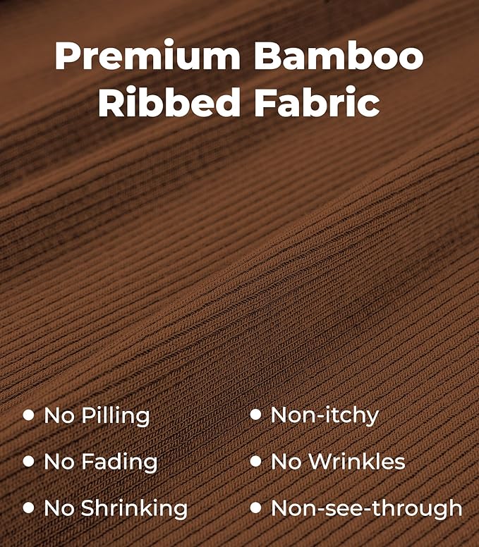 NACHILA Pajamas for Women-Viscose from Bamboo, Ribbed Racerback Tank Top Sexy Split Shorts Pajama Sets Cooling Sleep Cami Pjs