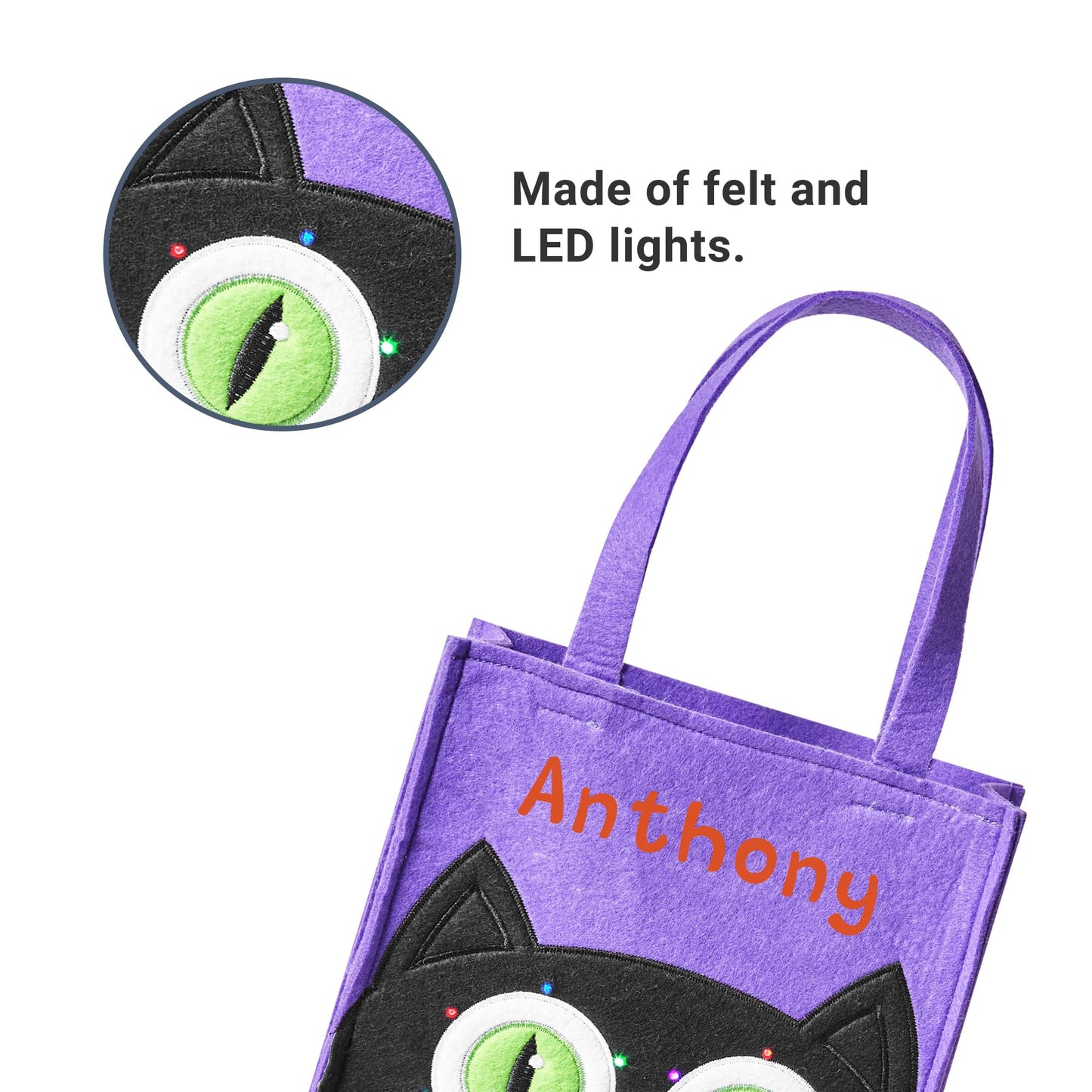 Let's Make Memories Personalized Light-Up Halloween Trick-or-Treat Bag - Pumpkin