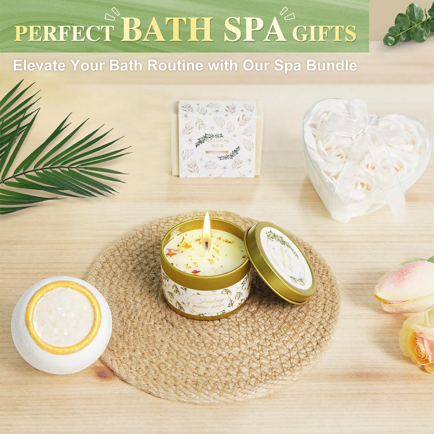 Gift Baskets for Women, 11 PCS Unique Birthday Gifts for Women, Self Care Gift Baskets, Thank You, Get Well, Sympathy Inspirational Friendship Gifts for Mom, Grandma, Sister,Friends (Sage Green)