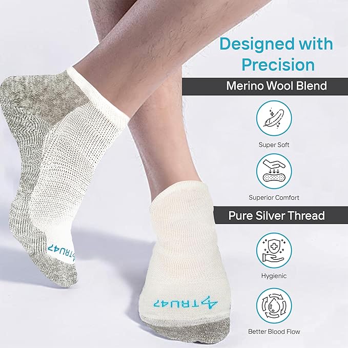 TRU47 Grounding & Earthing Products | Grounding Socks | Socks Made With 99.99% Pure Silver Thread