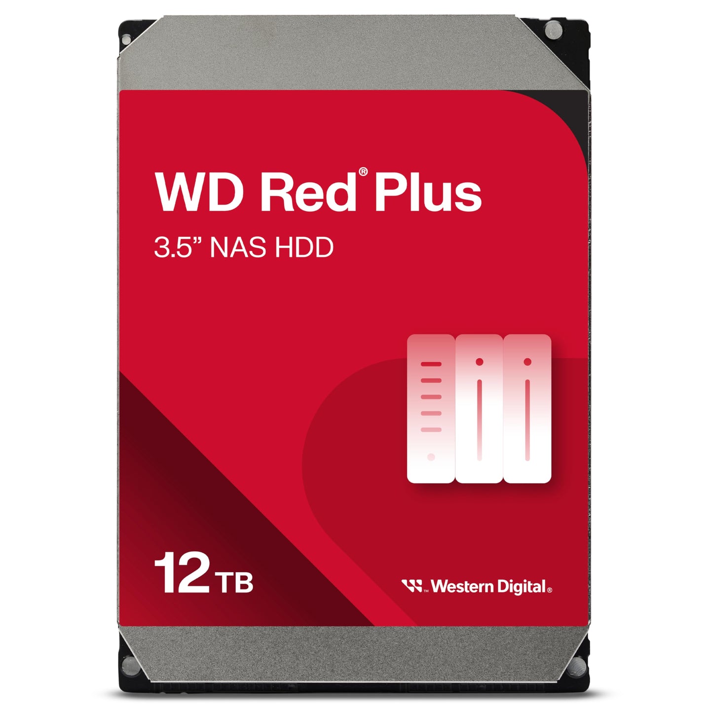 Western Digital 12Tb Wd Red Plus Nas Internal Hard Drive Hdd - 7200 Rpm, Sata 6 Gb/S, Cmr, 512 Mb Cache, 3.5 - Wd120Efbx