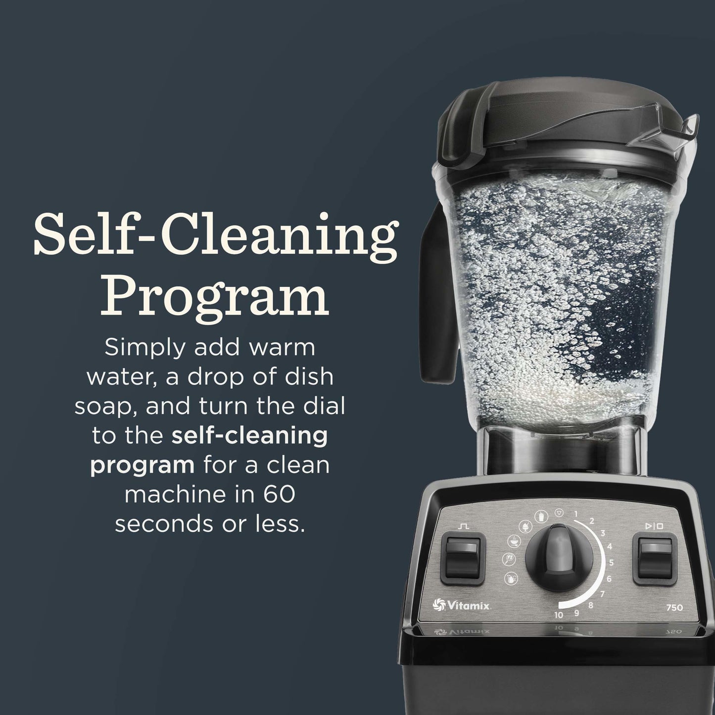 Vitamix Propel Series 750 Blender with Four Blending Programs, Self-Cleaning Program, Professional-Grade Blender for Smoothies, Soups and More, Stainless-Steel Blades, 64 Oz Container, Red