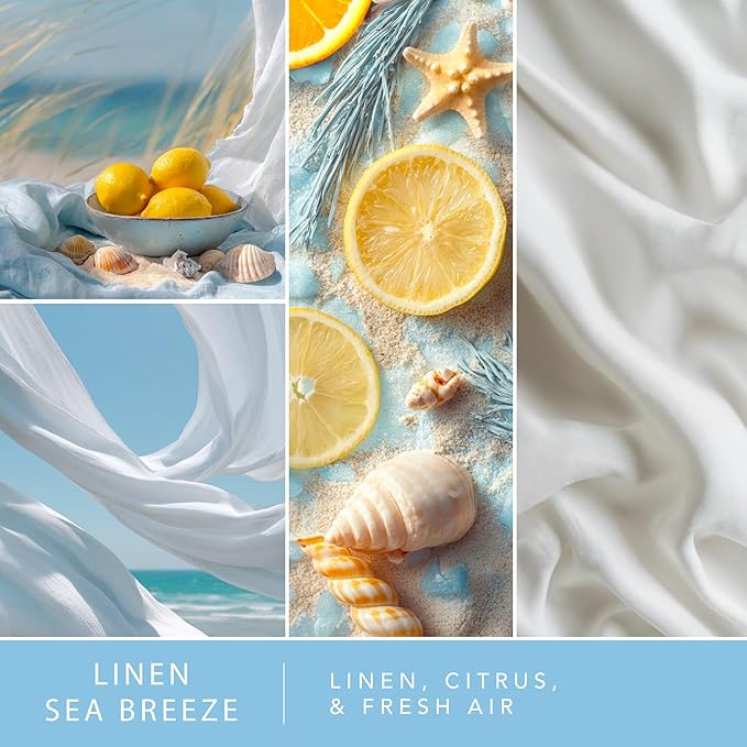 Scentsationals Fragrance Oil Plug In Air Freshener Refills 3-Pack - Linen Sea Breeze - Works with Scentsationals Wall Plugs, Long-Lasting Home Fragrance, 0.8 fl oz Each, Packaging May Vary